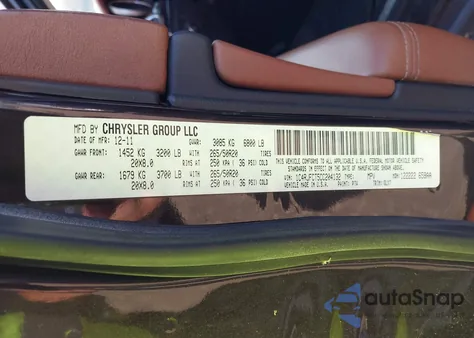 2012 Jeep Grand Cherokee Overland z USA, uszkodzony, nr VIN 1C4RJFCT5CC204132